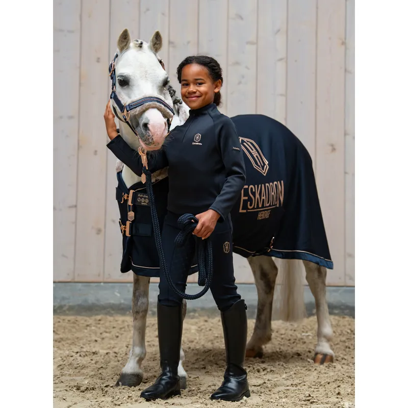 Eskadron Glamslate Double Pin Headcollar Heritage AW23 - Navy-1